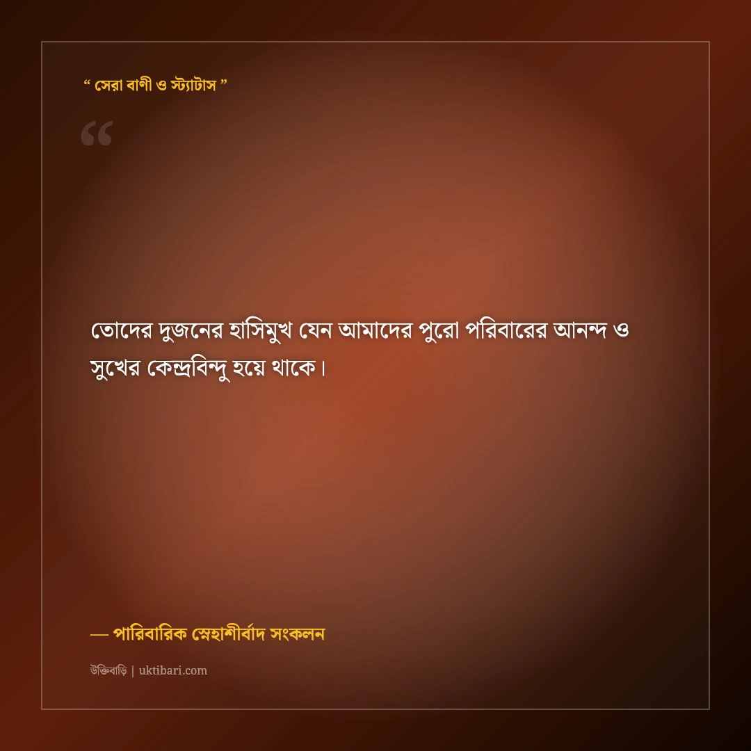 ছোট ভাই ও ছোট বউয়ের বিবাহবার্ষিকীর শুভেচ্ছা স্ট্যাটাস: স্নেহের ৫০+ আদুরে শুভকামনা [২০২৬] - পারিবারিক স্নেহাশীর্বাদ সংকলন এর সেরা উক্তি ফটো কার্ড