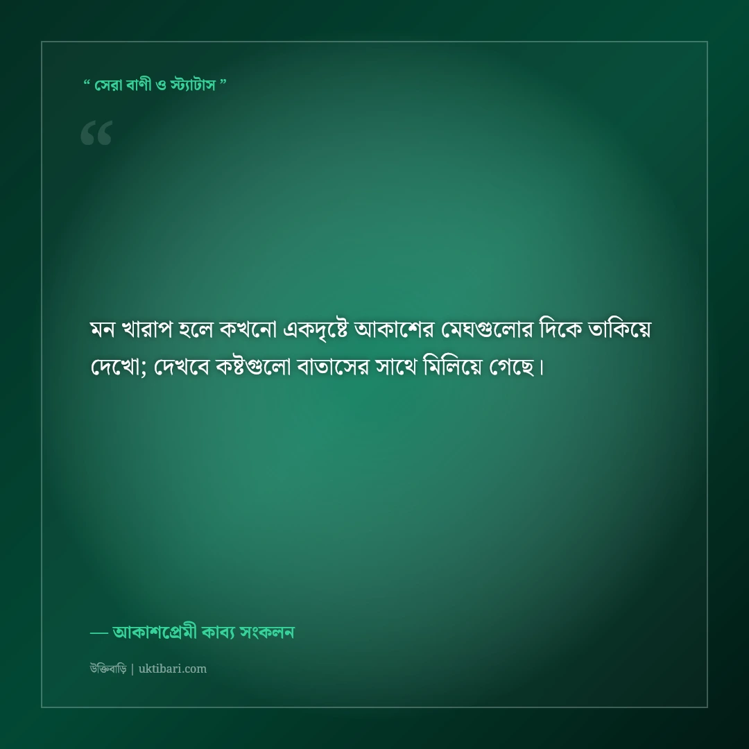 শরতের নীল আকাশ ও সাদা মেঘের ক্যাপশন: উন্মুক্ত দিগন্তের ৫০+ মায়াবী ফেসবুক স্ট্যাটাস [২০২৬] - আকাশপ্রেমী কাব্য সংকলন এর সেরা উক্তি ফটো কার্ড