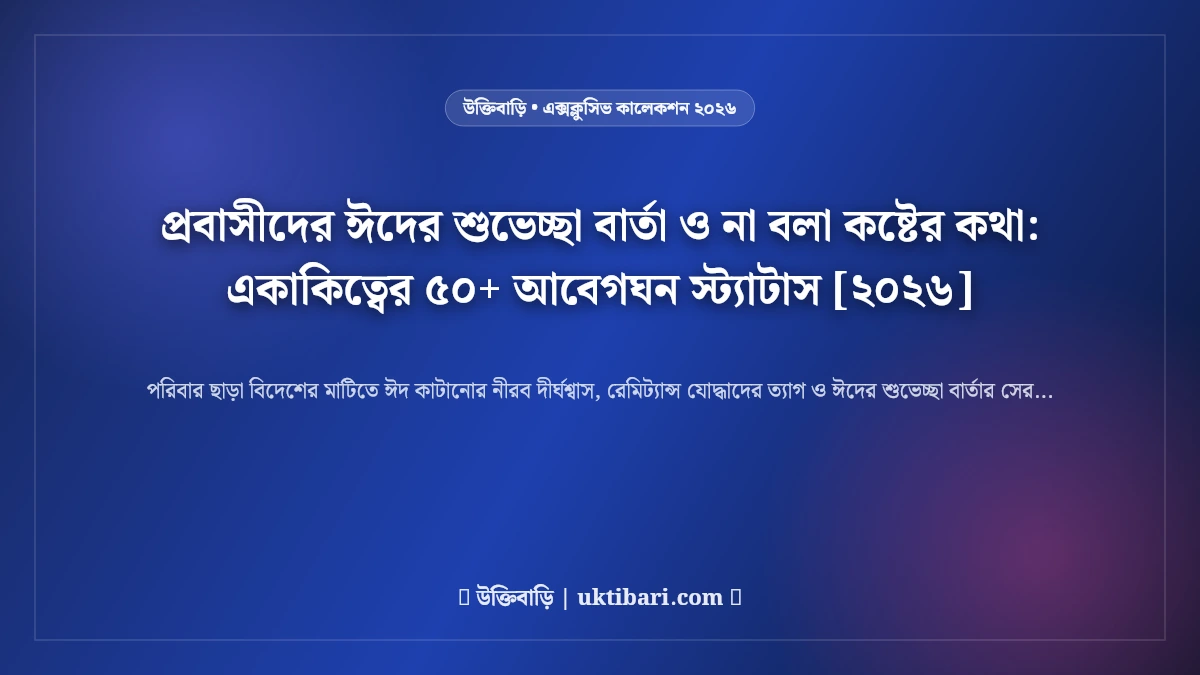 প্রবাসীদের ঈদের শুভেচ্ছা বার্তা ও না বলা কষ্টের কথা: একাকিত্বের ৫০+ আবেগঘন স্ট্যাটাস [২০২৬]