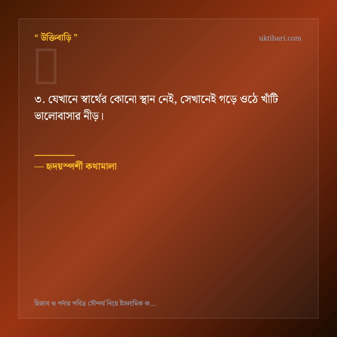 হিজাব ও পর্দার পবিত্র সৌন্দর্য নিয়ে নির্বাচিত উক্তি ও স্ট্যাটাস কার্ড 3