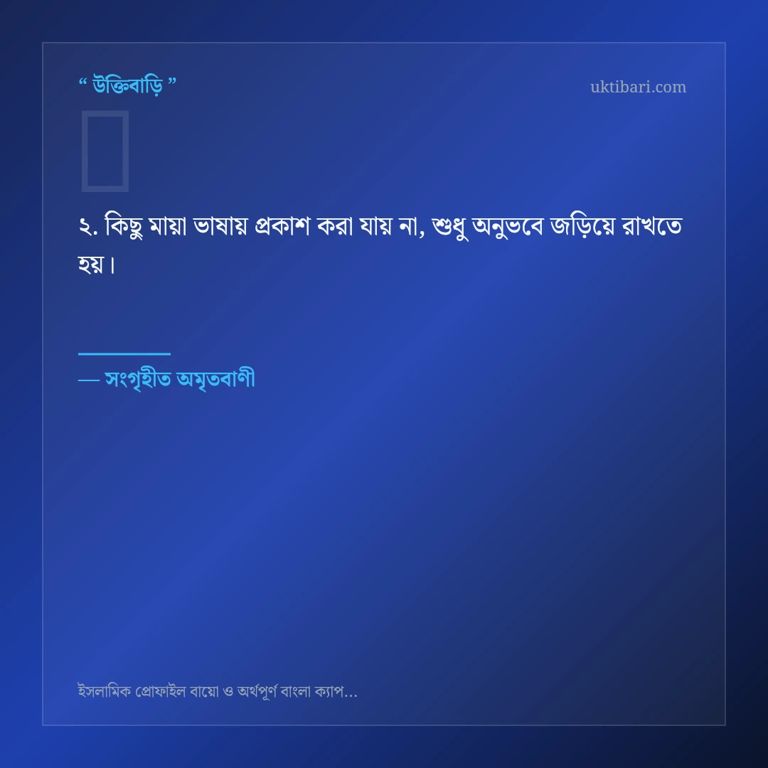 ইসলামিক প্রোফাইল বায়ো ও শর্ট ক্যাপশন নিয়ে নির্বাচিত উক্তি ও স্ট্যাটাস কার্ড 2