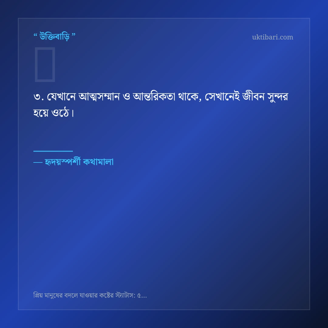 প্রিয় মানুষের বদলে যাওয়া নিয়ে নির্বাচিত উক্তি ও স্ট্যাটাস কার্ড 3