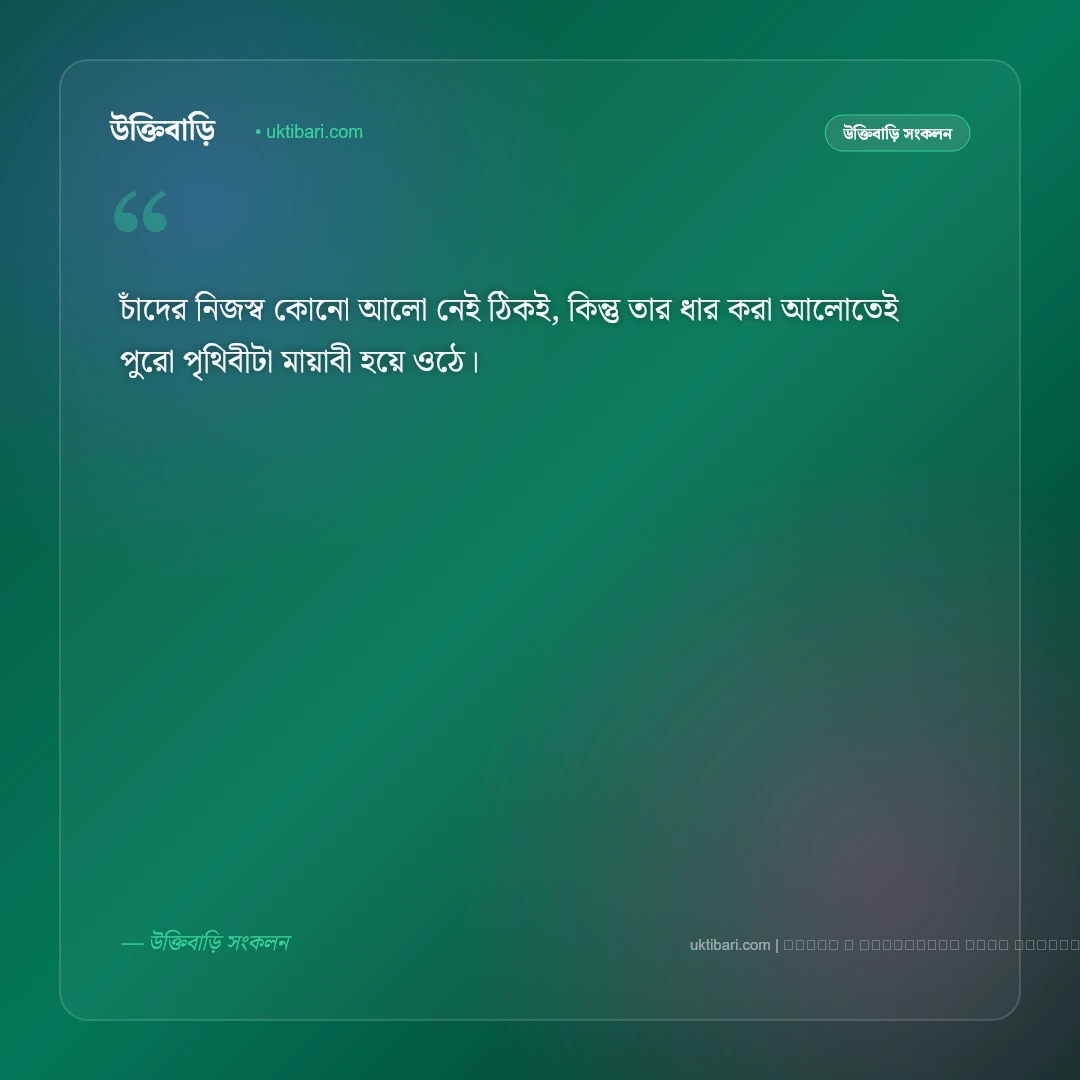 চাঁদের আলো ও মায়াবী জোছনা নিয়ে সুন্দর ক্যাপশন: সেরা ৫০+ নান্দনিক রাতের ফটো ক্যাপশন [২০২৬] - ফটো কার্ড 1