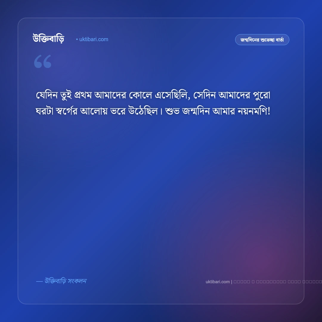 জন্মদিনের মেসেজ ছেলের জন্য ও মা-বাবার স্নেহের বার্তা [২০২৬] - ফটো কার্ড 2