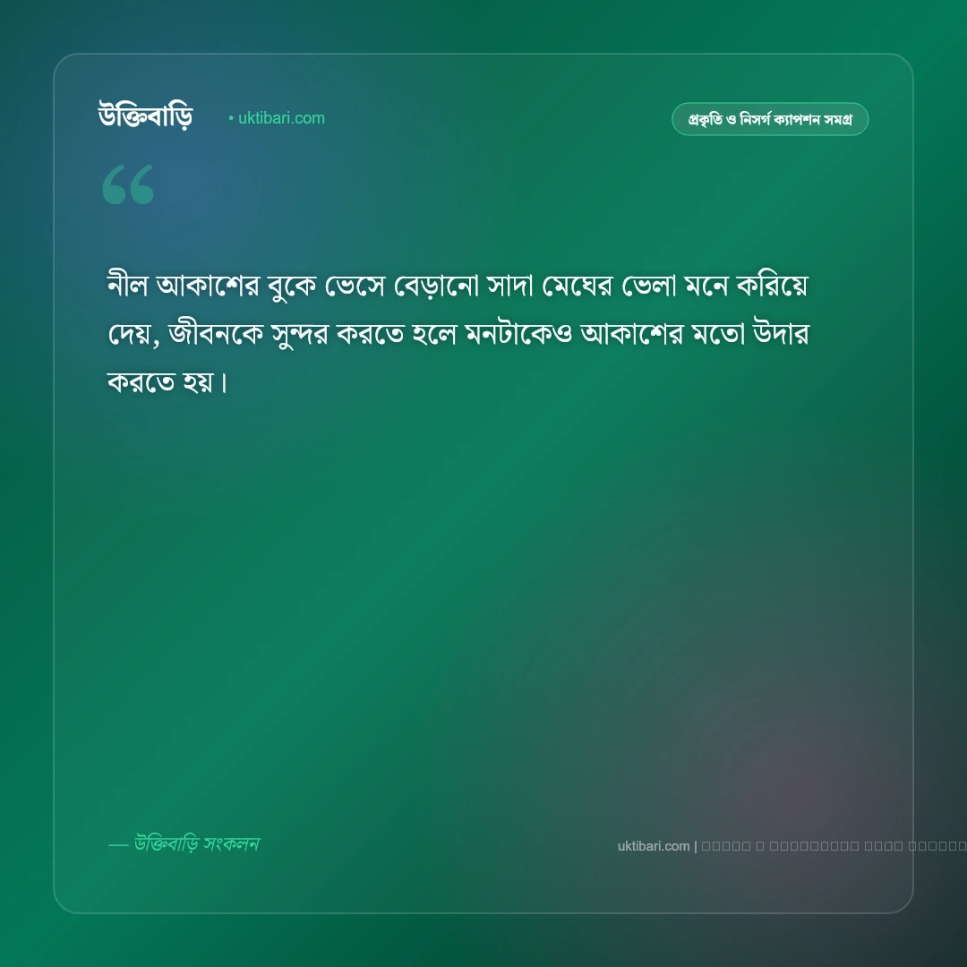 শরৎ কাল নিয়ে ক্যাপশন: কাশফুল ও নীল আকাশের ৫০+ নান্দনিক ক্যাপশন - ফটো কার্ড 1
