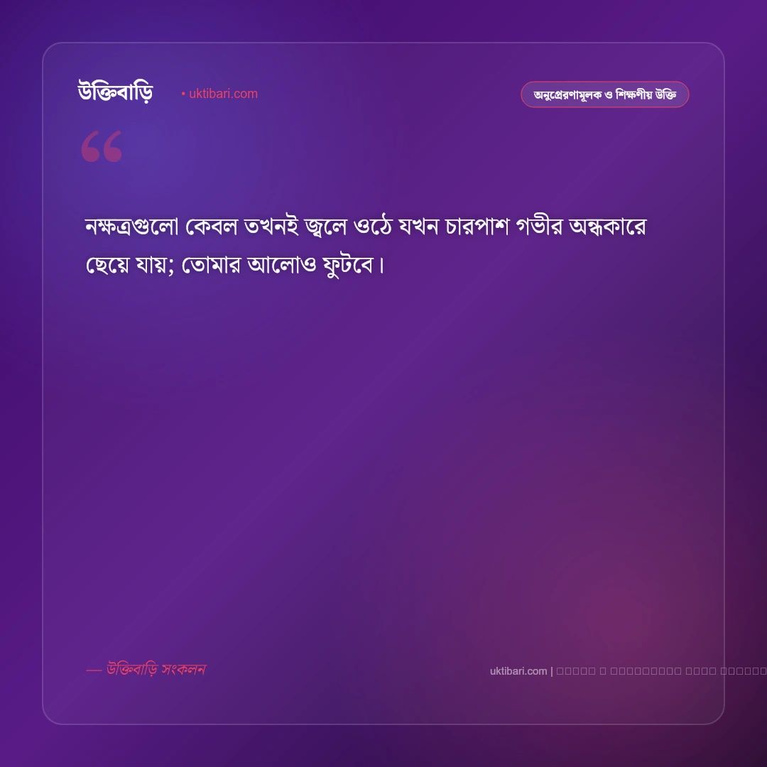 শুভ রাত্রি অনুপ্রেরণামূলক উক্তি: দিন শেষের প্রশান্তি ও আশার ৫০+ সেরা বাণী [২০২৬] - ফটো কার্ড 4