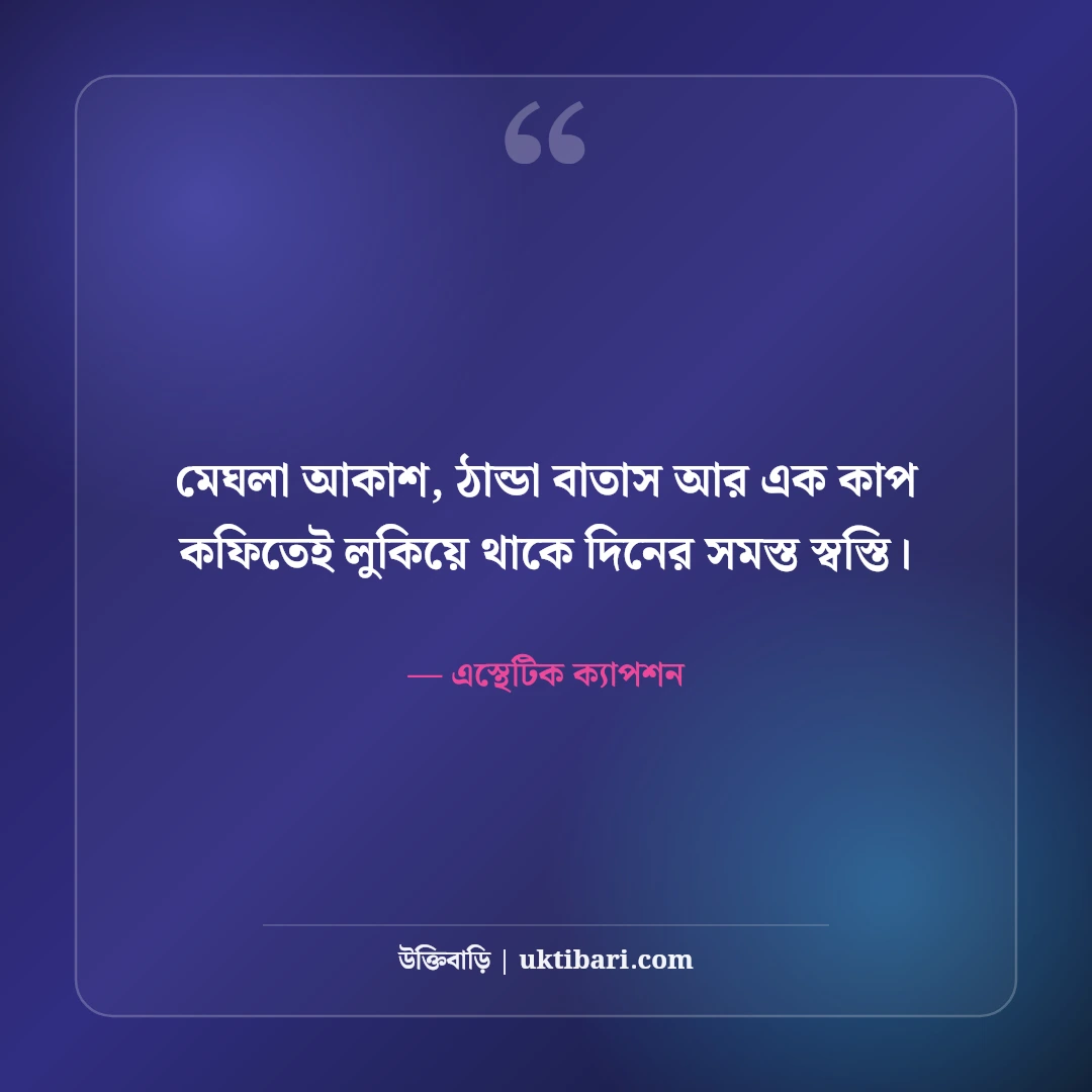ইনস্টাগ্রাম নান্দনিক ক্যাপশন বাংলা: ছবির সাথে মানানসই সেরা কিউট ও ভাইব ক্যাপশন [২০২৬] - এস্থেটিক ক্যাপশন এর সেরা উক্তি ফটো কার্ড