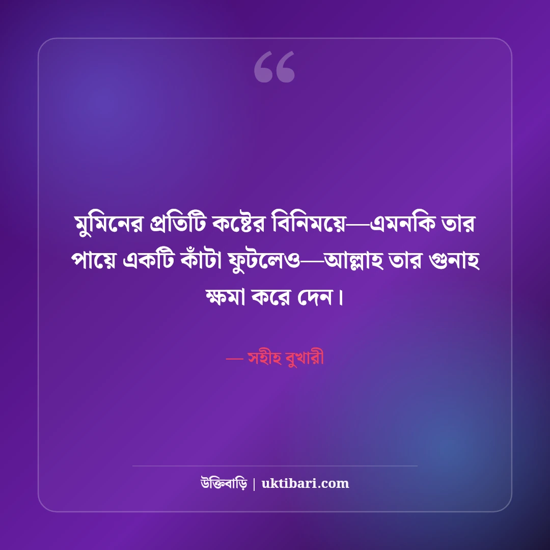 ধৈর্য ও সবর নিয়ে ইসলামিক উক্তি: কোরআন-হাদিসের ৫০+ মুক্তির বাণী [২০২৬] - সহীহ বুখারী এর সেরা উক্তি ফটো কার্ড