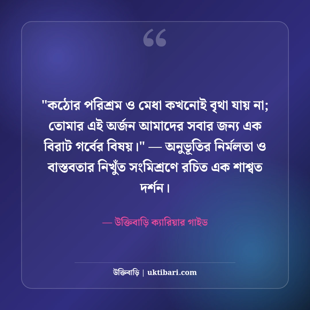 নতুন চাকরি পাওয়ার অভিনন্দন ও শুভেচ্ছা বার্তা: ক্যারিয়ারের ৫০+ সাফল্যের দোয়া [২০২৬] - উক্তিবাড়ি ক্যারিয়ার গাইড এর সেরা উক্তি ফটো কার্ড